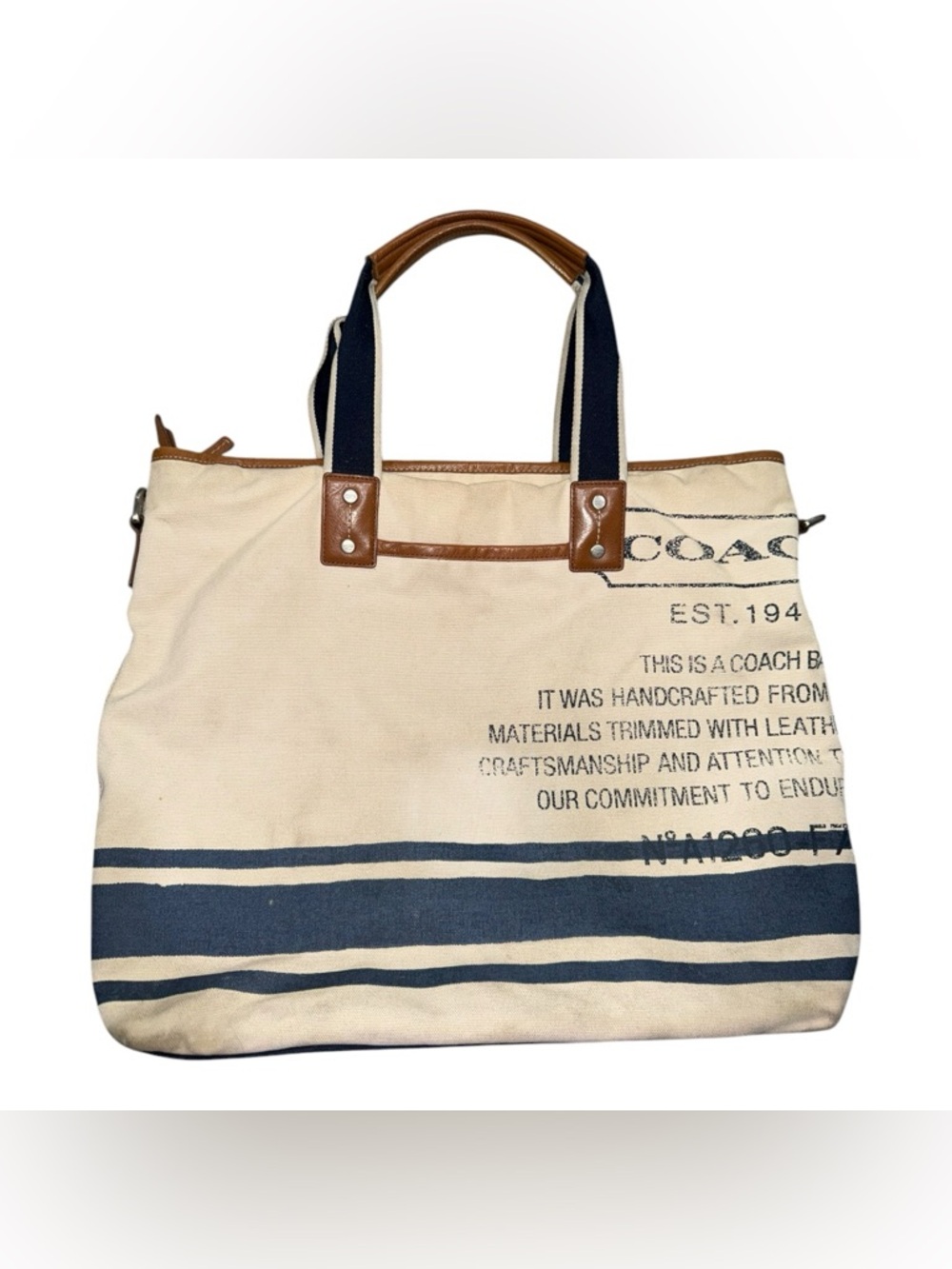 Coach Canvas Tote Bag